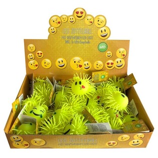Svjetleće Smiley Puffer Loptice u Displayu (12 kom.)