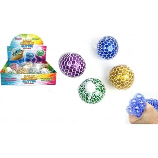 SQUISHY LOPTICA &ndash; MIX GLITTER BOJA U DISPLAYU (12 kom.)