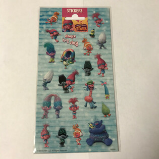 List s naljepnicama: TROLLS, 20 x 10 cm (10 kom.)