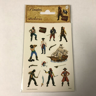 LIST S NALJEPNICAMA: PIRATI, Dim. 16 x 9 cm (10 kom.)
