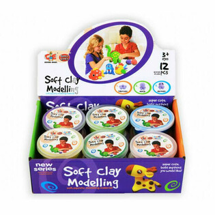 Mekani Plastelin | Male Posudice s Plastelinom u Displayu (12 kom.)