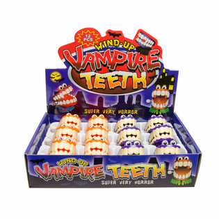 Hodajuće vampirsko zubalo na navijanje u displayu (12 kom.)