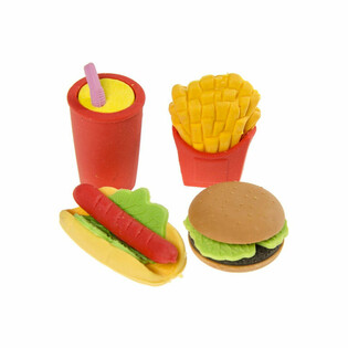 4-dijelni Set Gumica za Brisanje Fast Food (Display 12x)