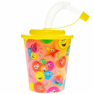 Ča&scaron;a sa slamkom / Ča&scaron;a za sladoled &ndash; Smiley, 250 ml (12 kom.)
