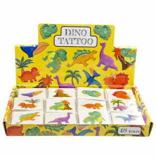 ZABAVNE TETOVAŽE - MODEL: DINOSAUR, Svako pakiranje 12x Tetovaža (48 kom.)