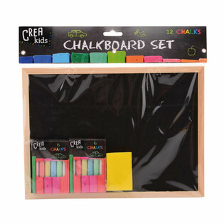 CREA KIDS Set ploče za crtanje 29x21CM s kredom i spužvom (12 kom.)