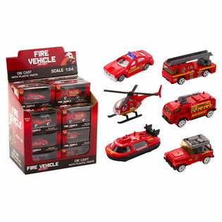 DIE CAST - MIX VATROGASNIH VOZILA - MJERILO: 1:64 - U ZASLONU (24 kom.)