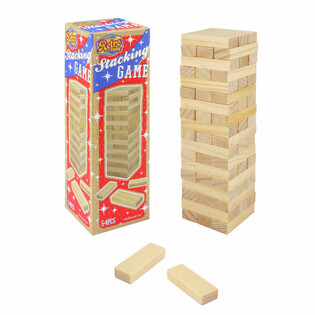 RETRO TOYS - DRVENI TORANJ ZA SLAGANJE - IGRA TORANJ 54 DIJELA (1 kom.)