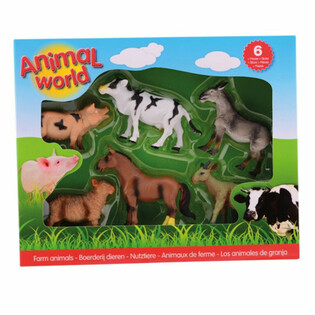 ANIMAL WORLD - SET IGRAČAKA S 6 FIGURICA ŽIVOTINJA S FARME (1 kom.)