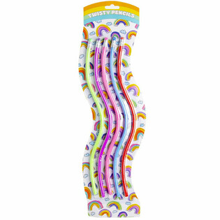 5-dijelni set savitljivih olovaka Twisty XL na kartonu (10 kom.)