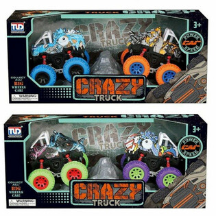 Set od 2 Monstertruck Dinosaura na Frikciju u Luksuznoj Kutiji - Mix Boja