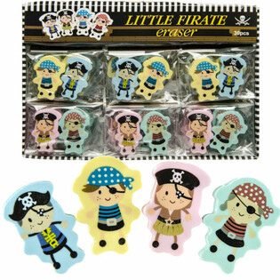 Set gumica za brisanje figurice pirati - 2 komada u displayu