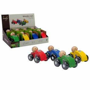 JOUECO Drveni Automobili - U Stalku (8 Komada)