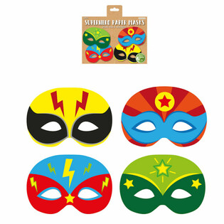 ECO FRIENDLY - PAPIRNATE MASKE SUPERHEROJI (Pakiranje od 12 kom.)