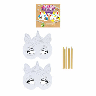 ECO FRIENDLY - Oboji vlastite maske jednoroga (12 setova)