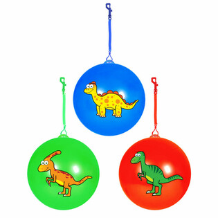 LOPTA DINOSAUR S UŽETOM / BUNGEE LOPTA &Oslash;23 Cm (24 kom.)