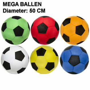 MEGA LOPTE - PROMJER: 50 CM - MIX BOJA DISPLAY (12 kom.)