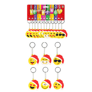 BOŽIĆNI SMILEY PRIVJESCI ZA KLJUČEVE (12 kom.)