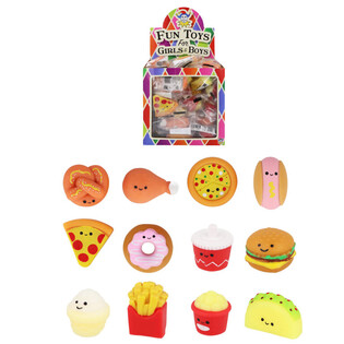 Squishy Fast Food Igračke za Tombolu - u Displayu (60 kom.)