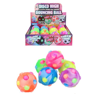 Svijetleća Disco Loptica Skočica - 6cm - Display 12 kom.