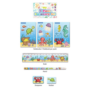 5-dijelni pisaći set Sea Life (24 kom.)