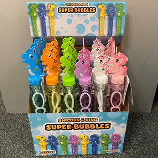 &Scaron;tapići za mjehuriće Jednorog i Dinosaur - 120ml - 24 kom