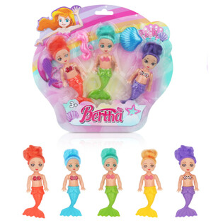 Set od 3 lutke sirene na kartici (6 kom.)