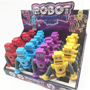SAVITLJIVI FLEKSIBILNI ROBOTI IGRAČKE - MIX BOJA - U DISPLAYU (24 kom.)