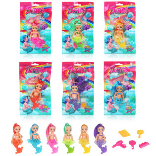 LUTKA SIRENA MERMAID U UKRASNOJ VREĆICI - MIX BOJA (24 kom.)