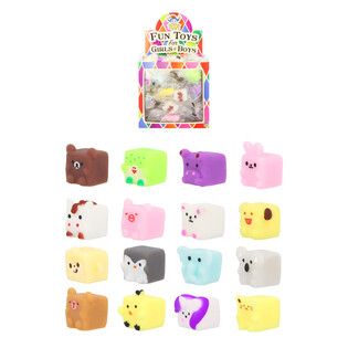 Squishy Cube Animals za tombolu u stalku (96 kom.)