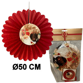 UKRASNA LEPEZA SINTERKLAAS &Oslash;50 CM - SKLOPIVA (6 kom.)
