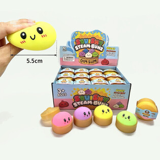 RAGE - Mekana Squishy Dumpling Knedla MALA (Dim. 5.5 x 5.5 x 3 cm) - Viralna Fidget Igračka 2026 (24 kom.)