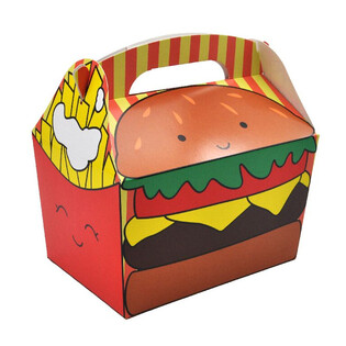 KUTIJA ZA DJEČJI MENU: HAMBURGER & PRŽENI KRUMPIRIĆI - Dim. 18.5x12x19 CM - FOODBOX - KIDSBOX (24 kom.)