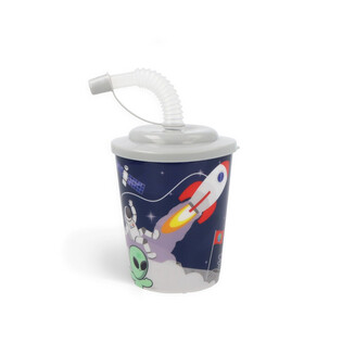 ČA&Scaron;A ZA PIĆE / SLADOLED SA SLAMKOM &ndash; SPACE / SVEMIR (12 kom.)