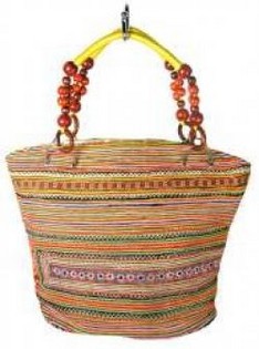 Torba B-Fair Beads Žuto/Smeđa - Ručni rad
