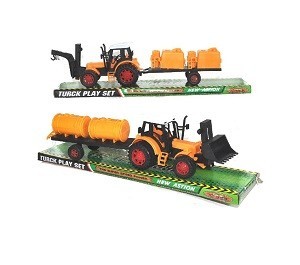 Igračka traktor s prikolicom na blisteru (2 kom.)
